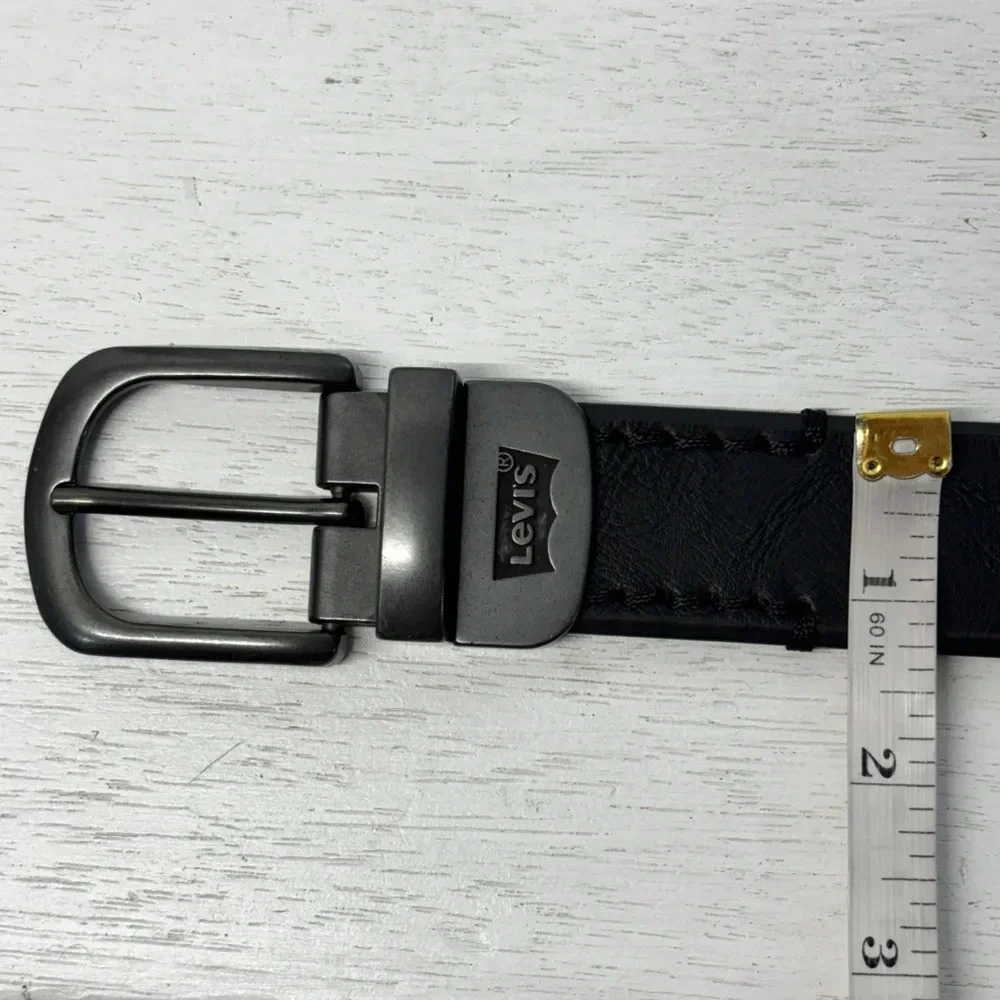 Levis Belt Black Brown Leather Convertible Flip 38-40